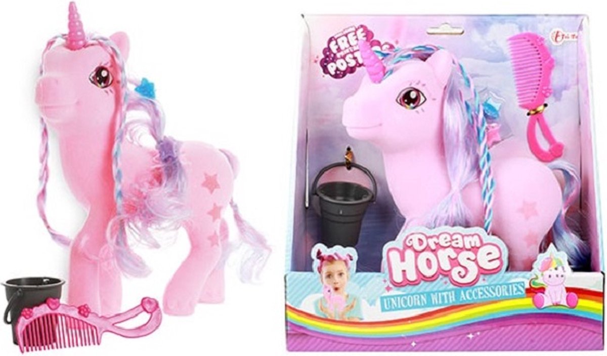 Toi Toys Dream Horse Unicorn 23 CM met accessores | Eenhoorn | Regenboog | Rainbow | Unicorn